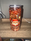 Santa 16oz Acrylic Snow Globe Tumbler
