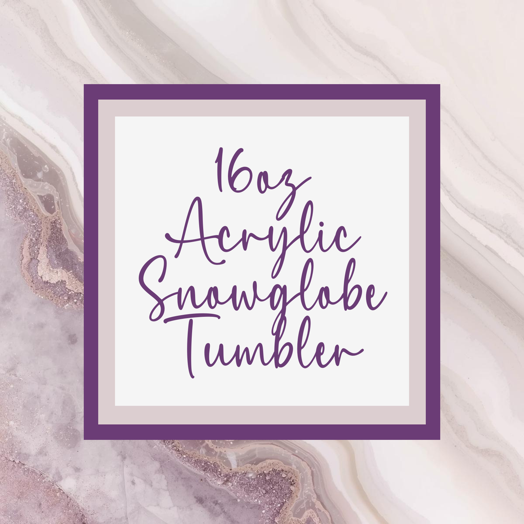 16 oz Acrylic Snow Globe Tumbler