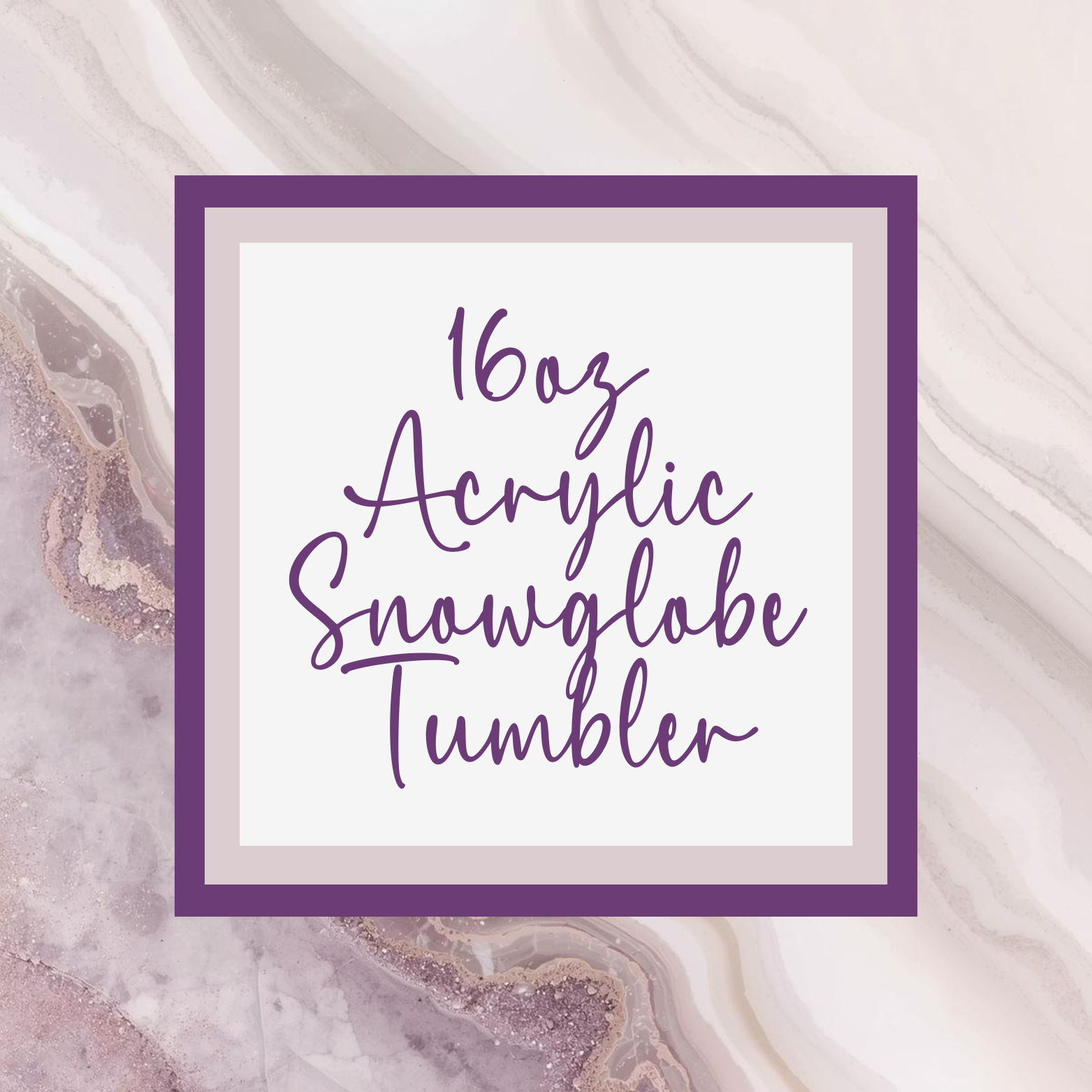 16 oz Acrylic Snow Globe Tumbler