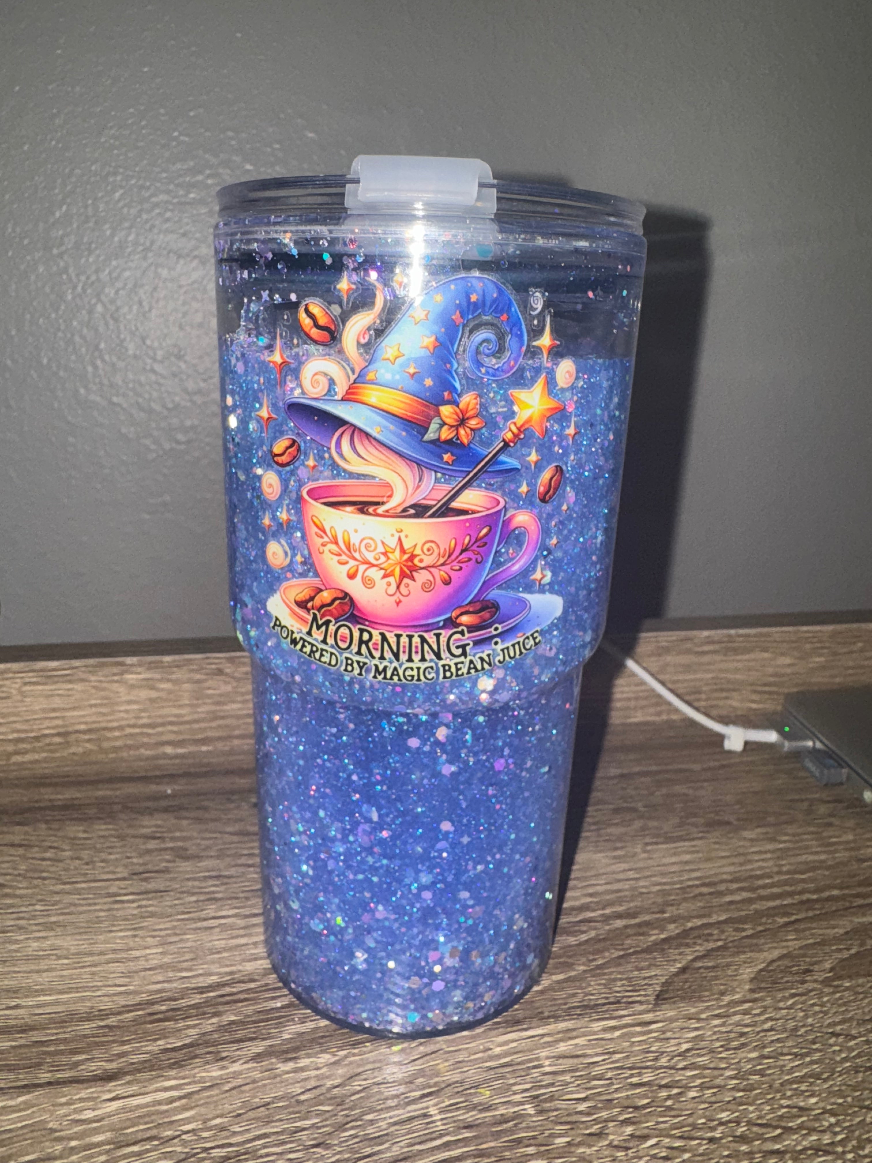 Magic Bean Juice 18oz Acrylic Snow Globe Cup