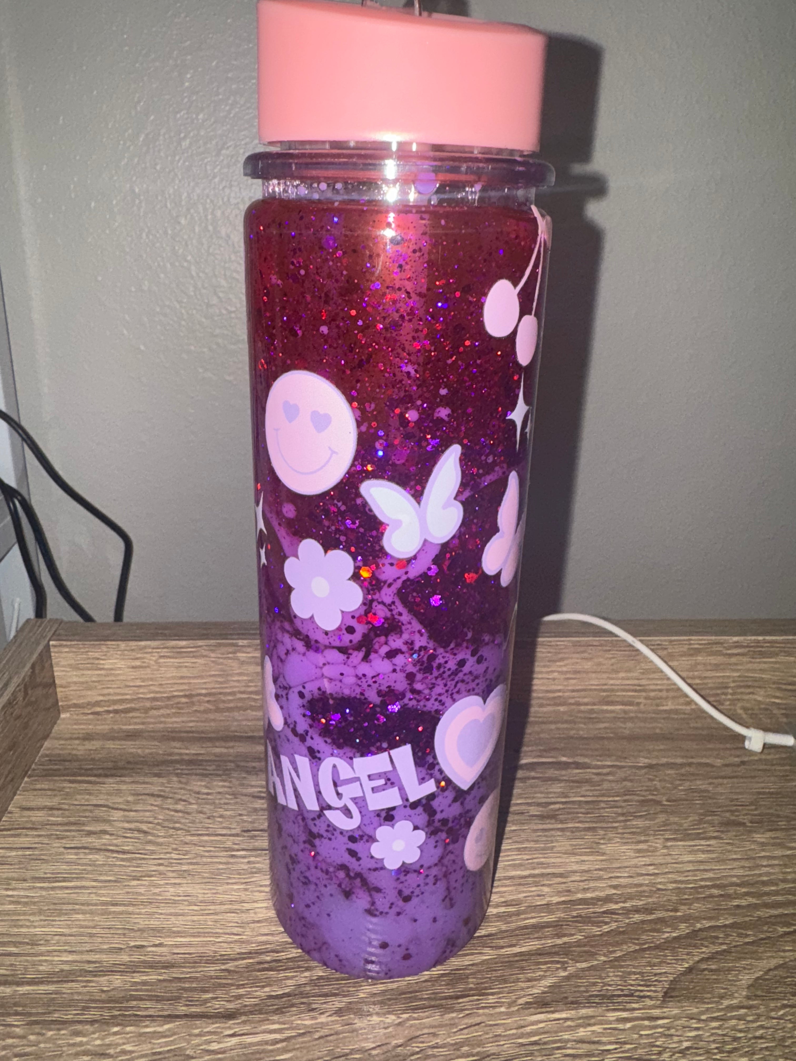 Y2K 18oz Acrylic Snow Globe Cup