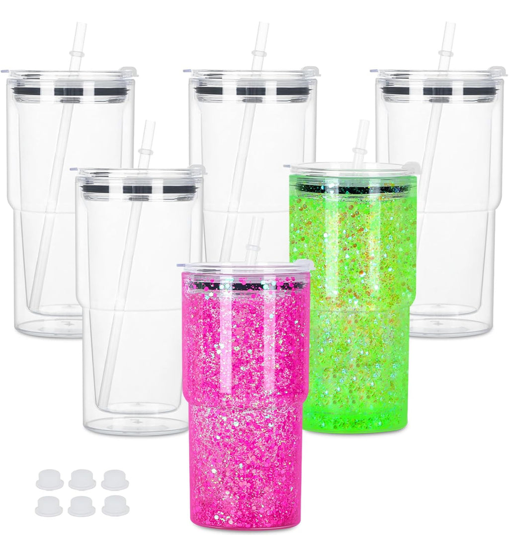 18oz Acrylic Snow Globe Cup