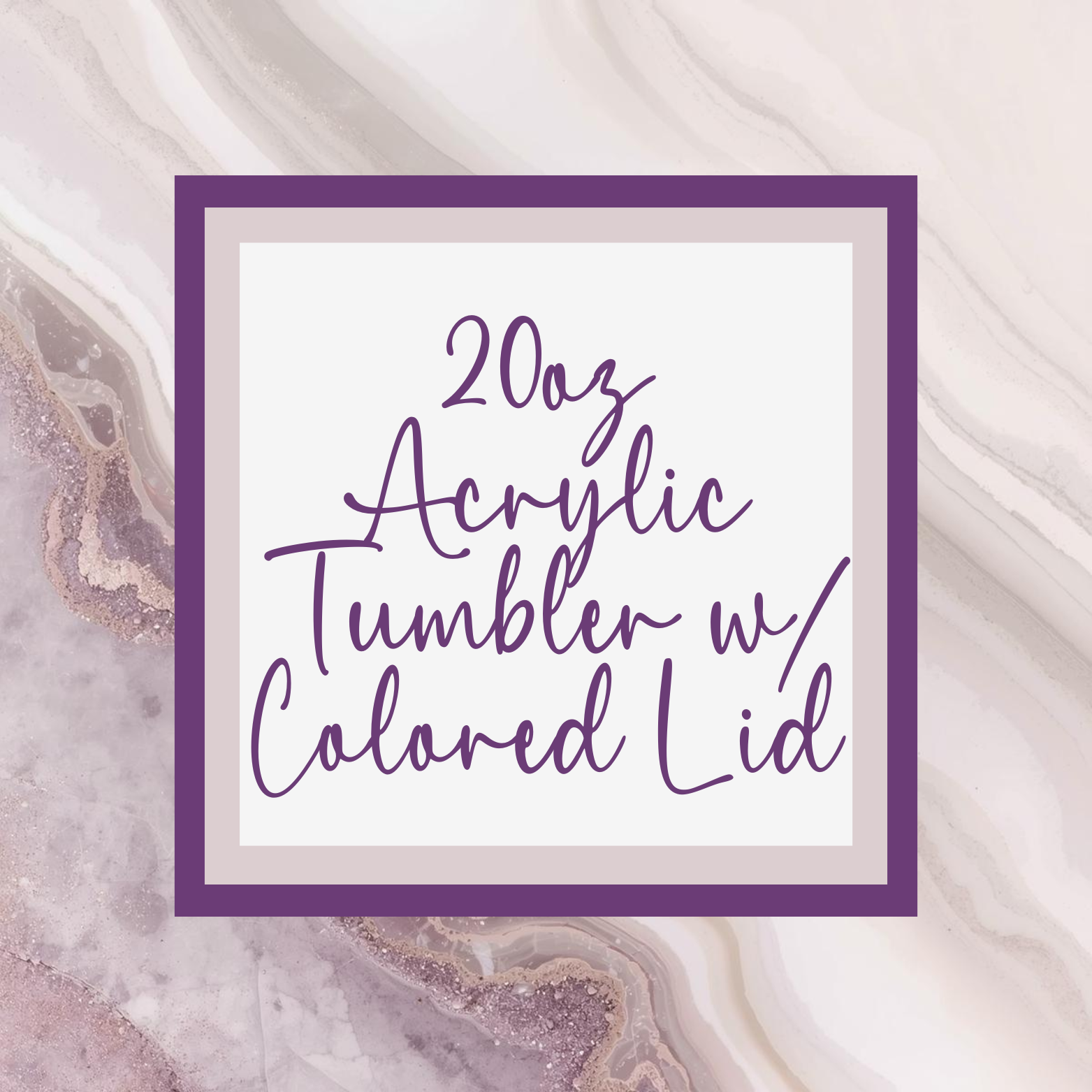 20 oz Acrylic Snow Globe Tumbler with Colored Lid