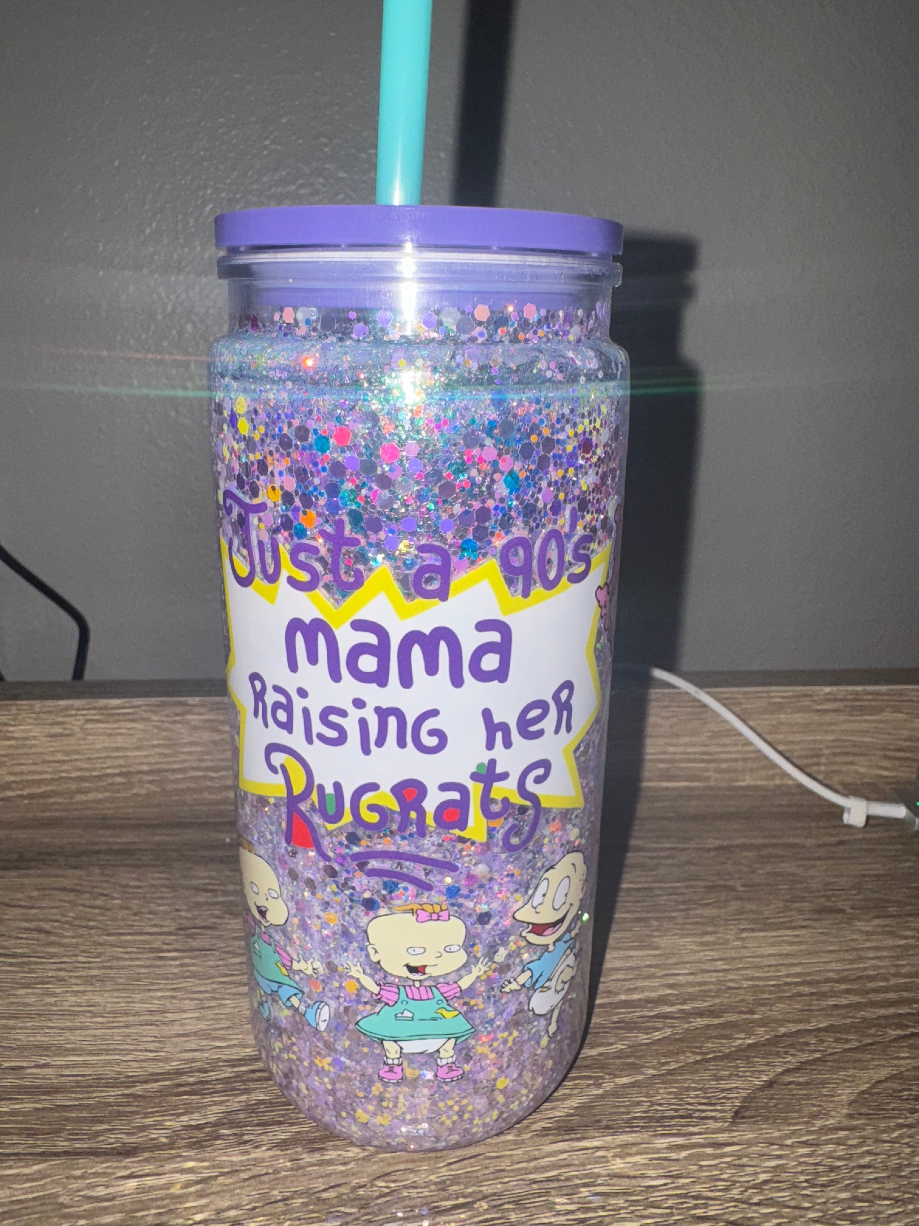 Rugrats 20oz Acrylic Snow Globe Tumbler with Colored Lid