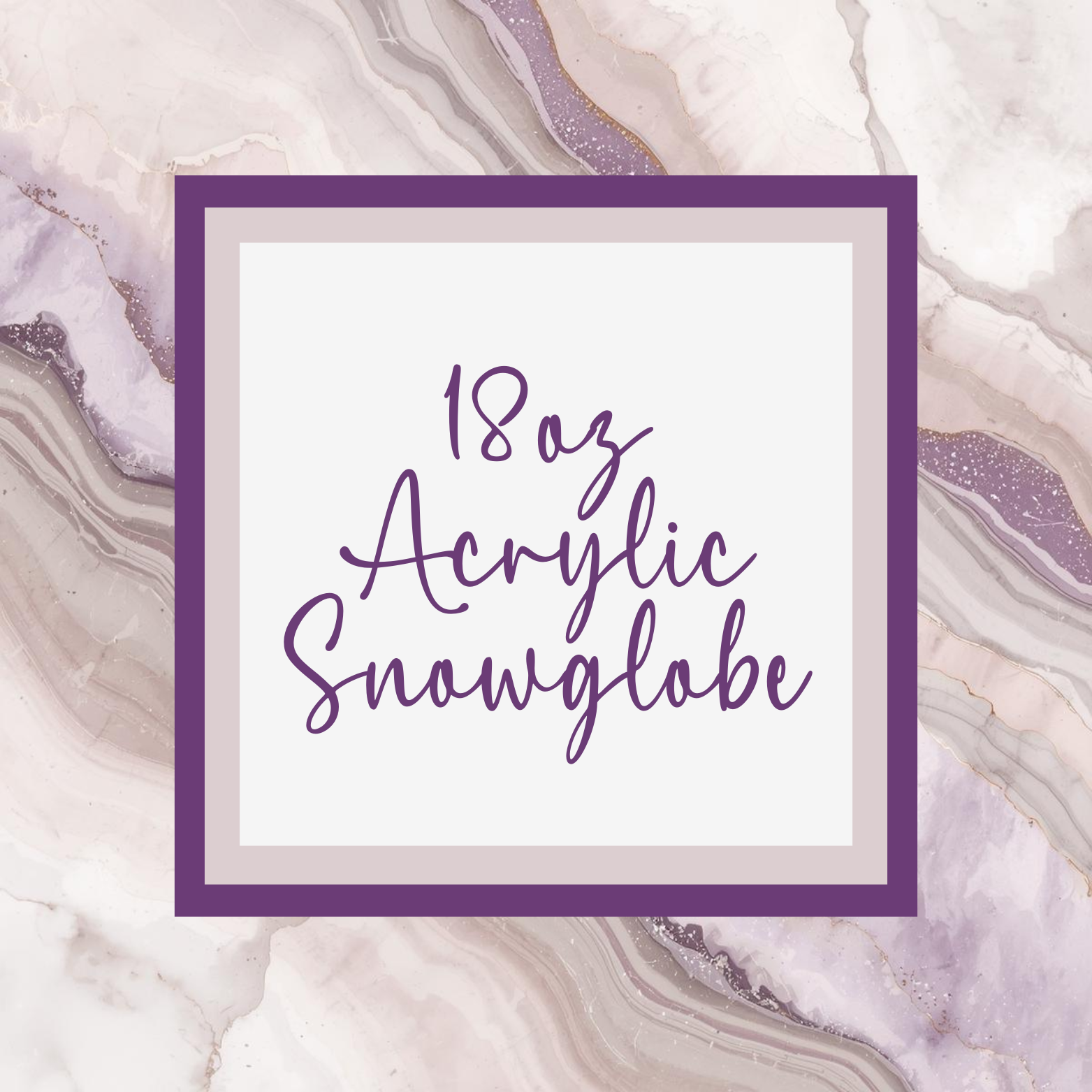 18oz Acrylic Snow Globe Cup