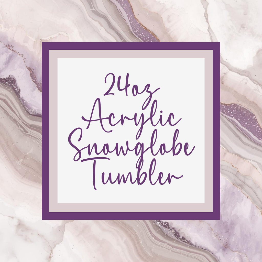 24oz Acrylic Snow Globe Tumbler