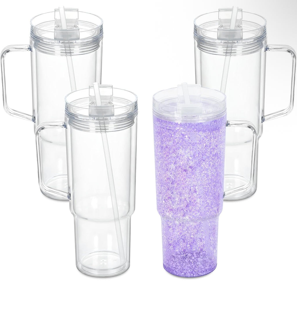 40oz Acrylic Snow Globe Cup