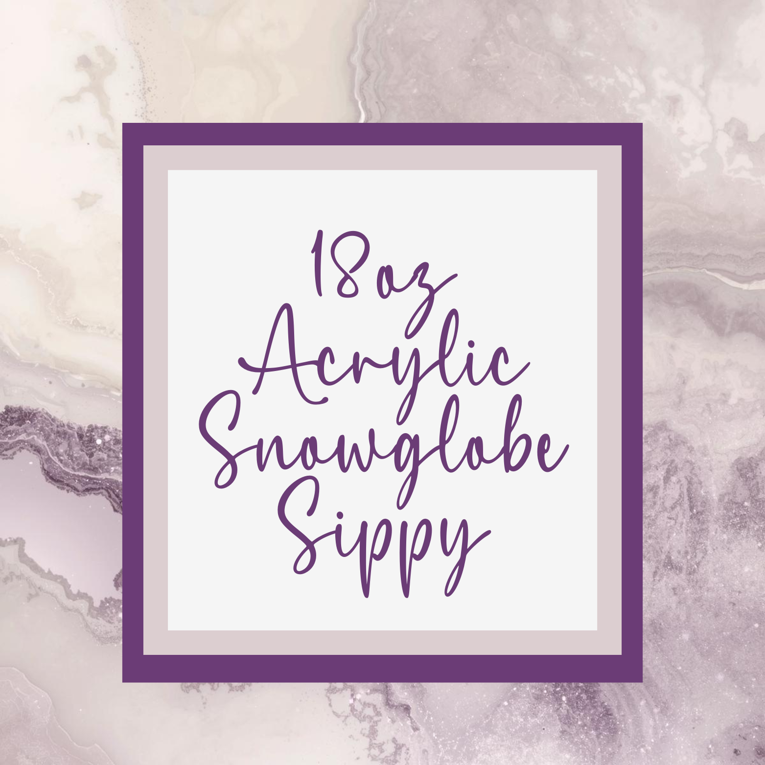 18oz Acrylic Snow Globe Cup